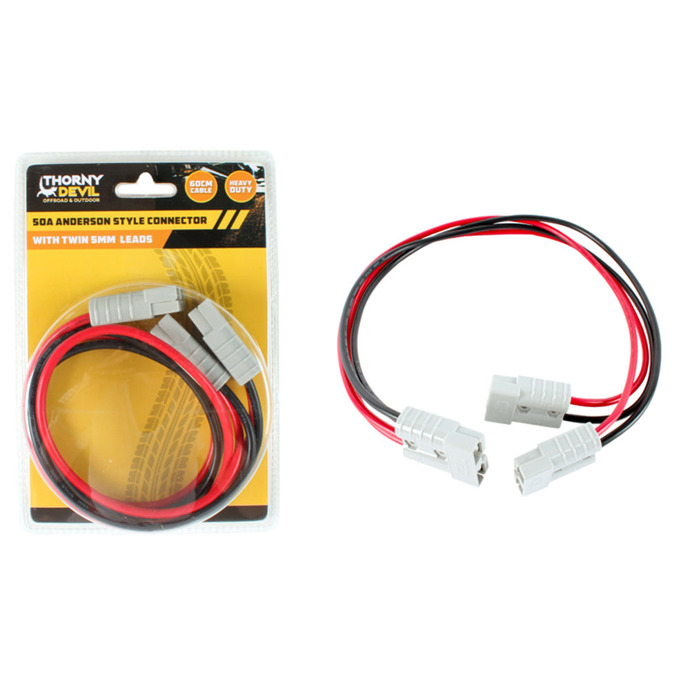 Thorny Devil 60cm 50A Anderson Style Power Connector w/ Twin 10mm Lead