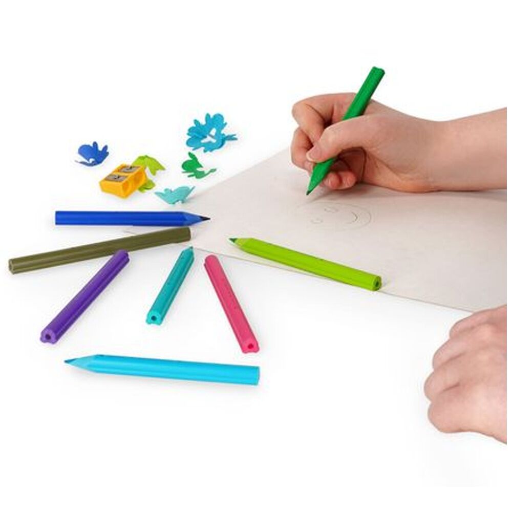 24pc Legami Colour Pencil Set Teddy Container With Sharpener Kids Crafts 3y+