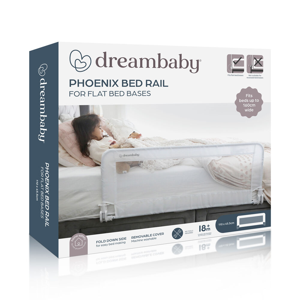 Dreambaby Kids Phoenix Mesh Adjustable Bed Rail 110 x 45.5cm White