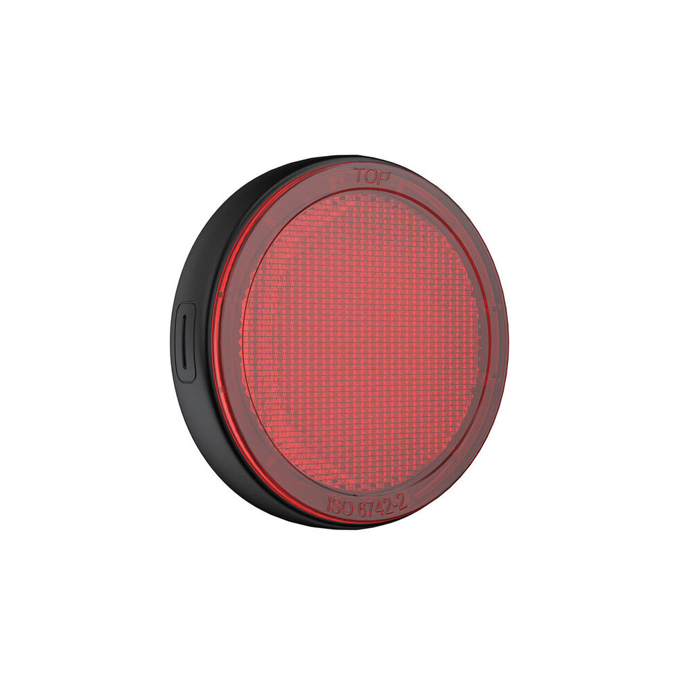 Laser Round Reflector 5V/1A USB-C Smart Tag w/ 8-Pin Find My Tracker For iOS Red