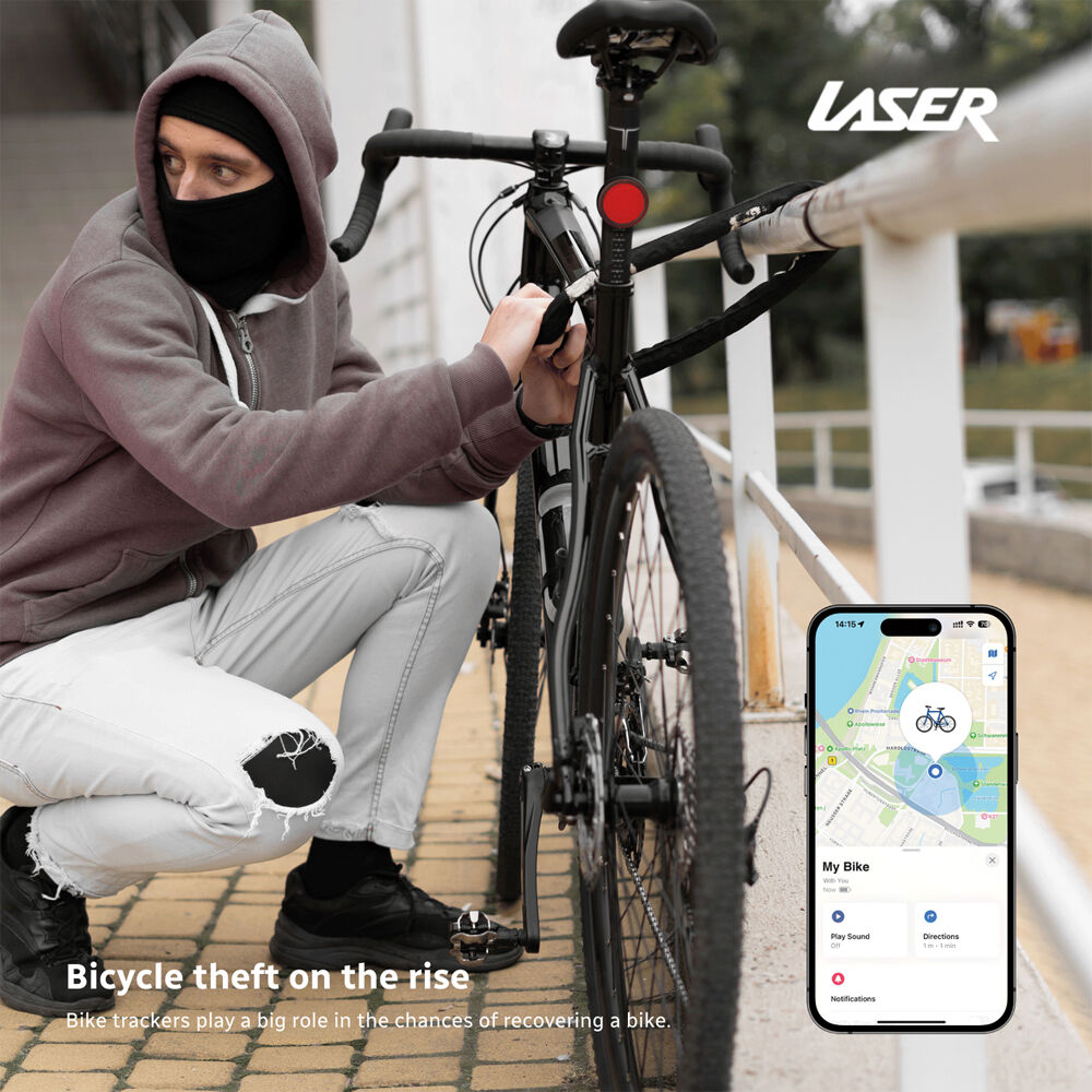 Laser Round Reflector 5V/1A USB-C Smart Tag w/ 8-Pin Find My Tracker For iOS Red