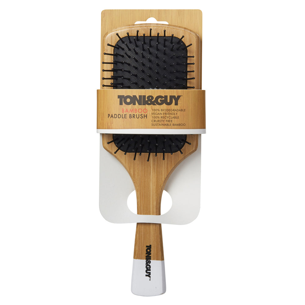 2PK Toni & Guy Bamboo Paddle Brush Hair Styling/Care Set