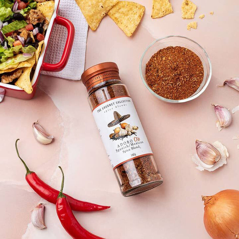 3PK Hot Shots The Gourmet Collection Spice Blend Adobo Ole 140g Seasoning