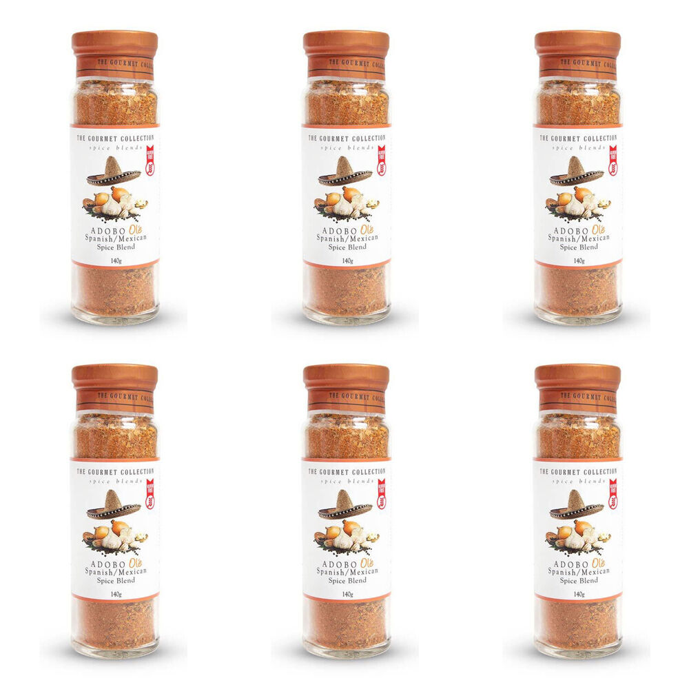 6PK Hot Shots The Gourmet Collection Spice Blend Adobo Ole 140g Seasoning