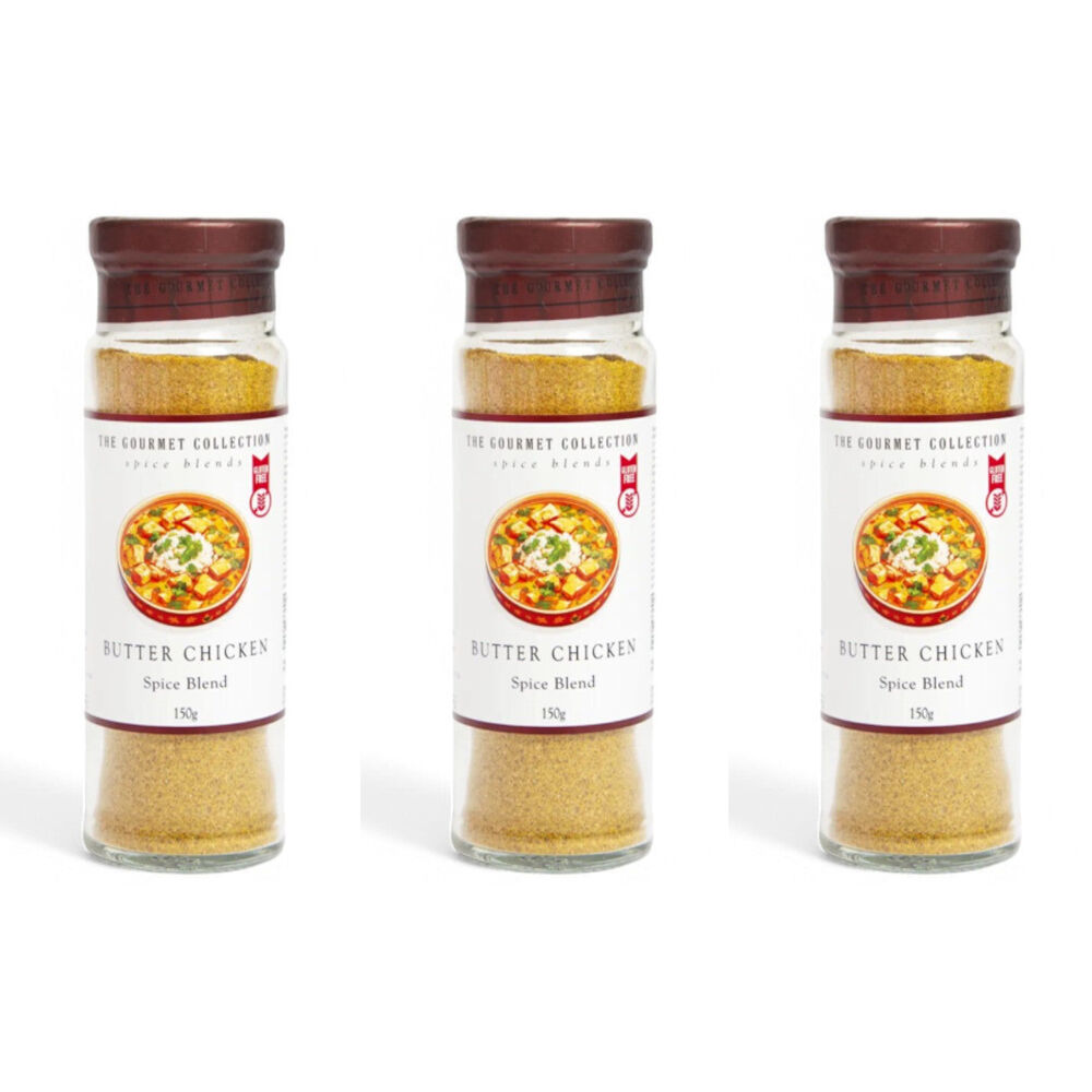 3PK Hot Shots The Gourmet Collection Spice Blend Butter Chicken 150g Seasoning