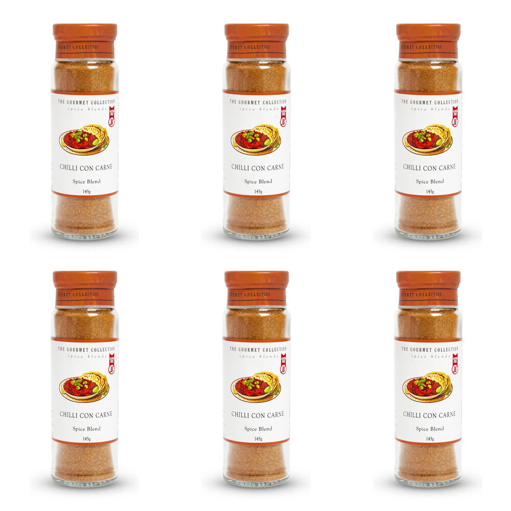 6PK Hot Shots The Gourmet Collection Spice Blend Chili Con Carne 145g Seasoning