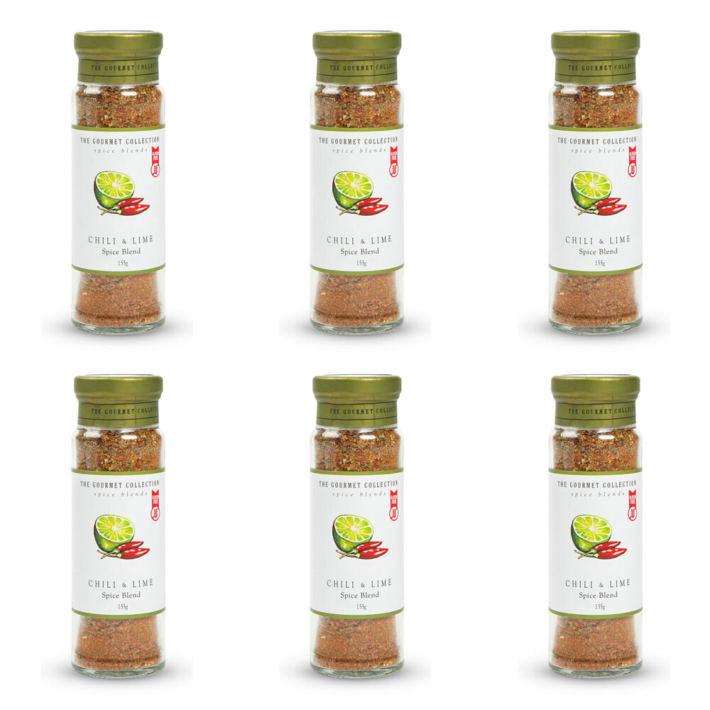 6PK Hot Shots The Gourmet Collection Spice Blend Chili & Lime 155g Seasoning