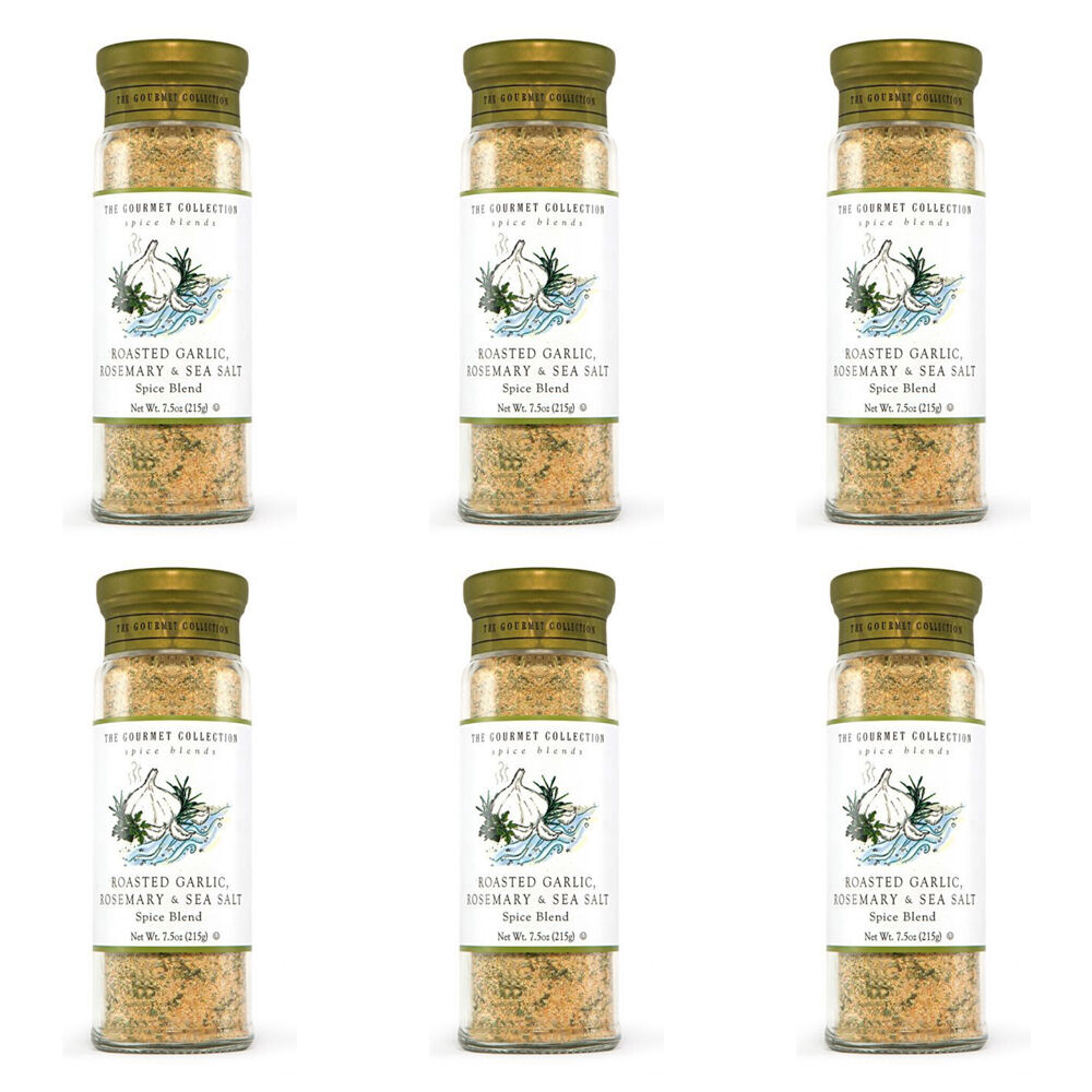 6PK Hot Shots The Gourmet Collection Spice Blend Roast Garlic Rosemary Sea Salt 215g