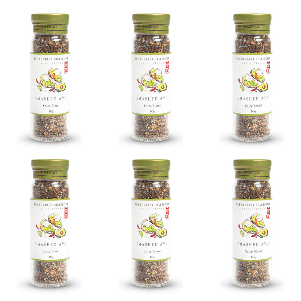 6PK Hot Shots The Gourmet Collection Spice Blend Smashed Avo 145g Seasoning