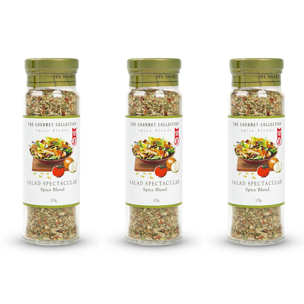 3PK Hot Shots The Gourmet Collection Spice Blend Salad Spectacular 105g Seasoning