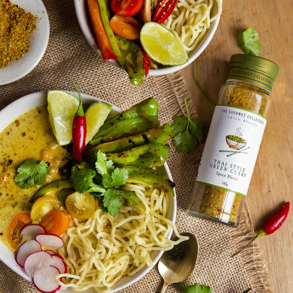 3PK Hot Shots The Gourmet Collection Spice Blend Thai Style Green Curry 145g
