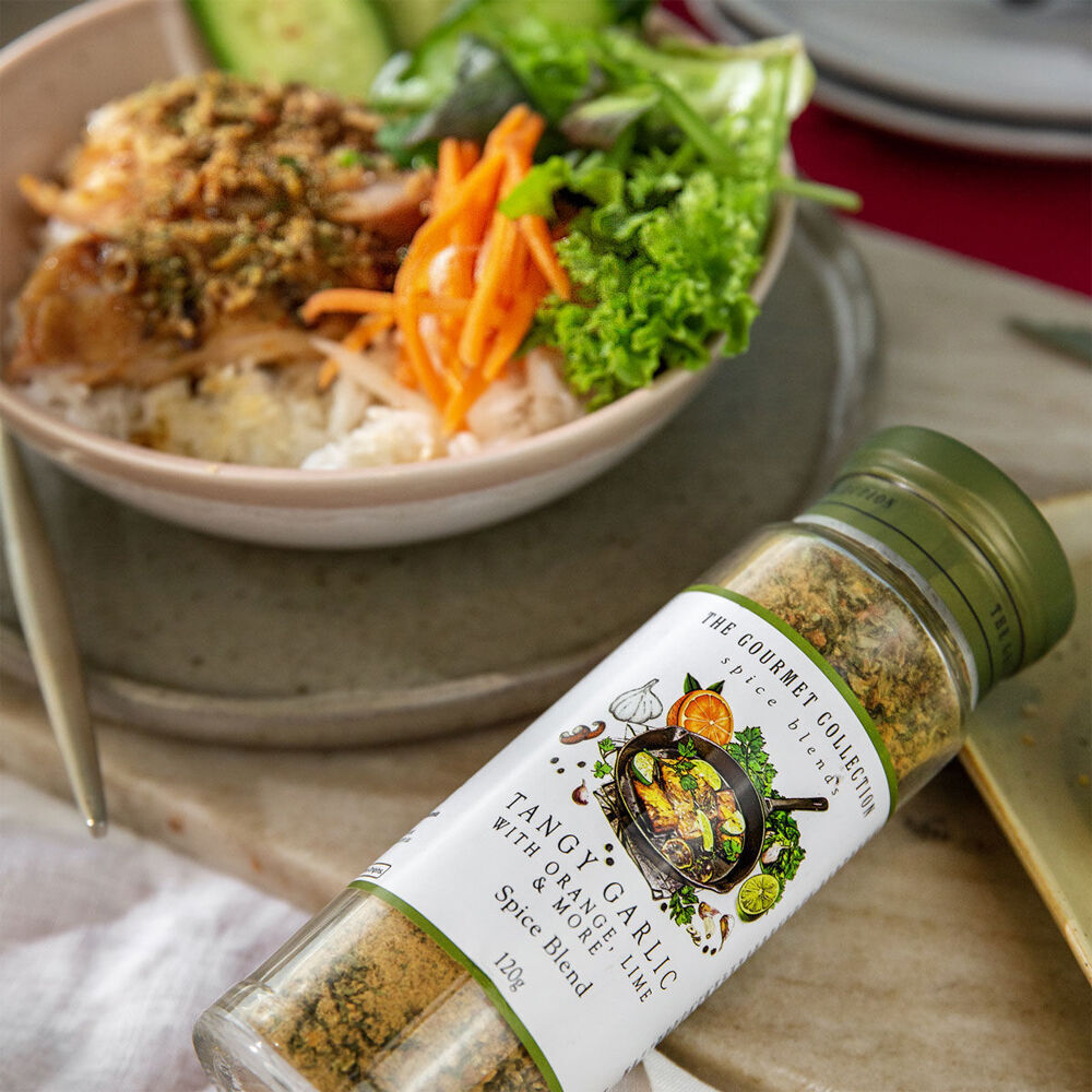 3PK Hot Shots The Gourmet Collection Spice Blend Tangy Garlic 120g Seasoning