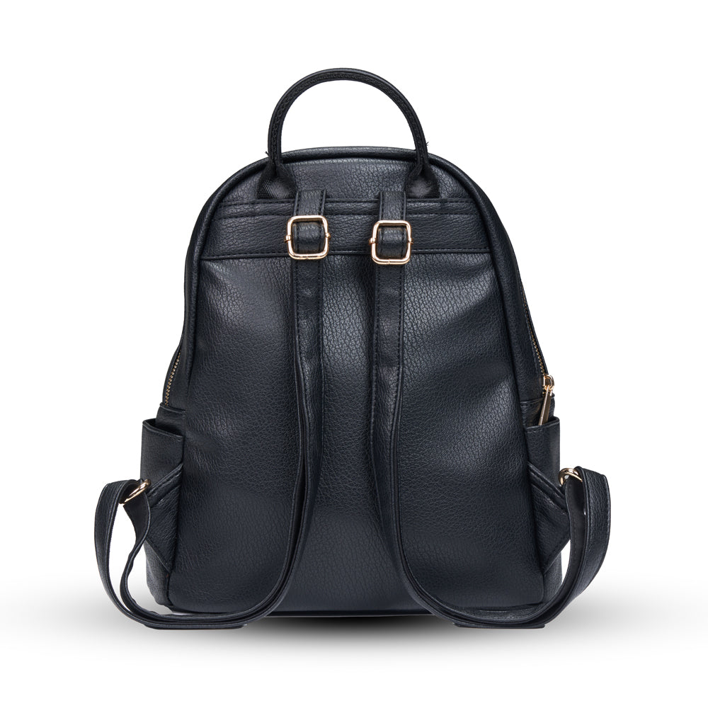 Tosca Womens PU Casual/Formal Backpack 30x27cm - Black