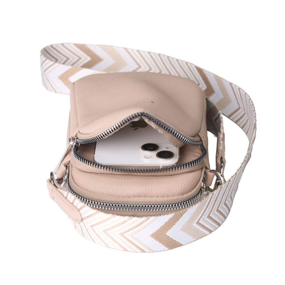 Tosca Crossbody Mini Utility Phone Bag 19x12cm - Natural