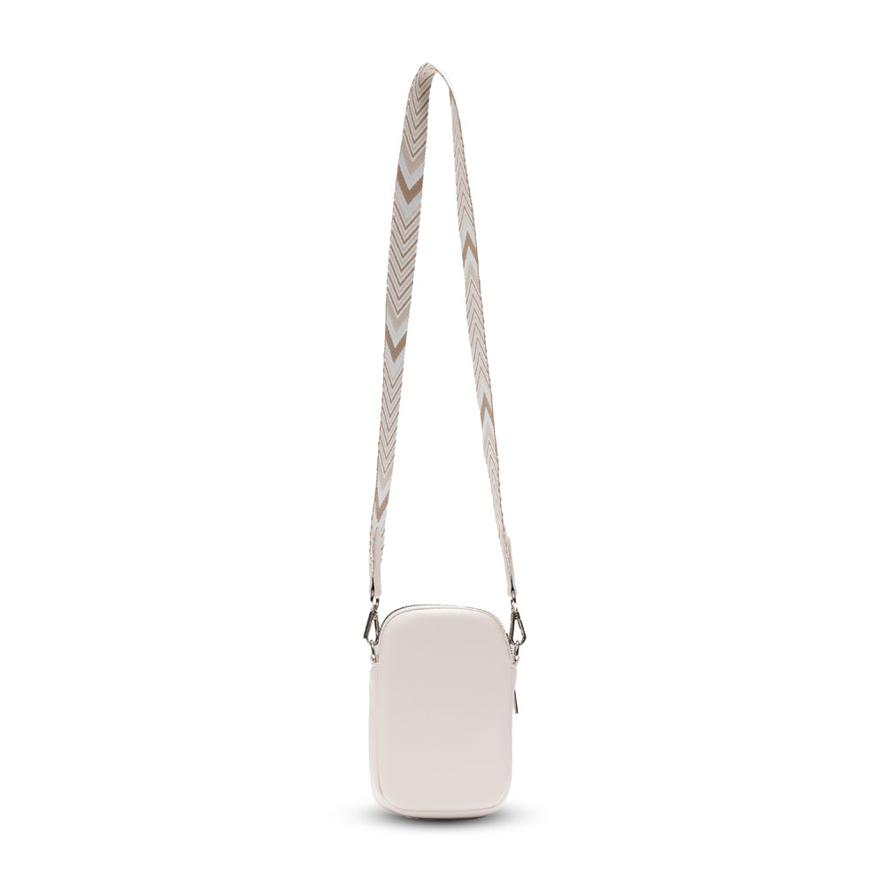 Tosca Crossbody Mini Utility Phone Bag 19x12cm - Ivory