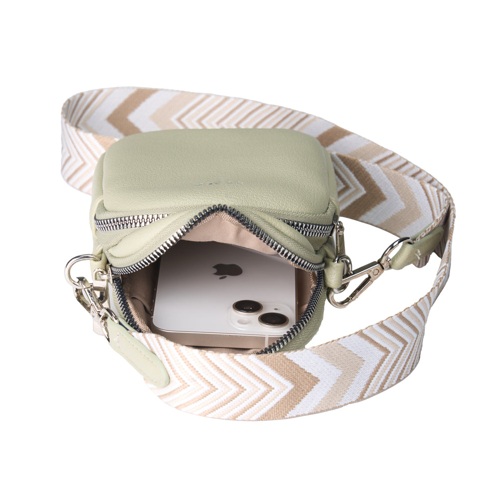 Tosca Crossbody Mini Utility Phone Bag 19x12cm - Light Green