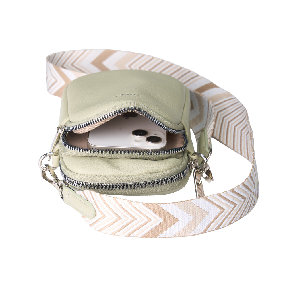 Tosca Crossbody Mini Utility Phone Bag 19x12cm - Light Green