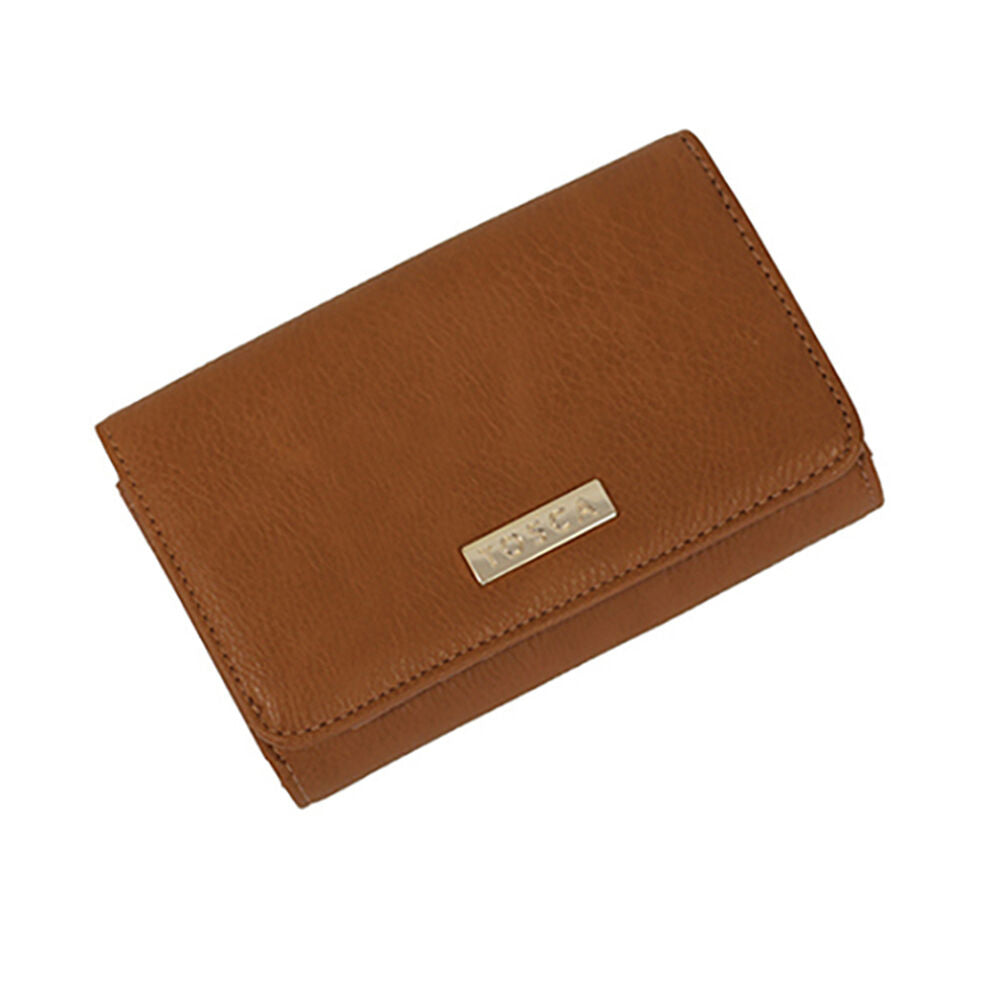 Tosca Women's/Ladie's Card/Cash Holder Wallet Purse - Medium Tan