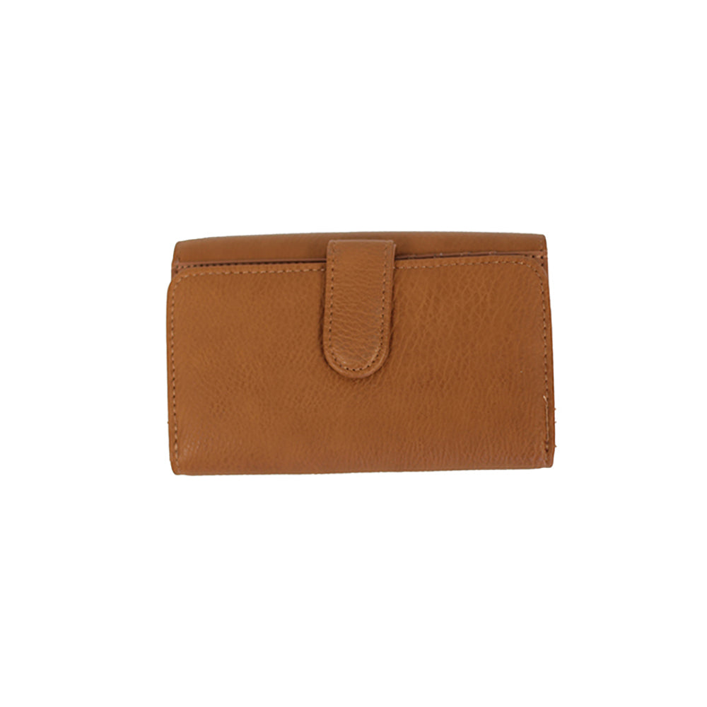 Tosca Women's/Ladie's Card/Cash Holder Wallet Purse - Medium Tan