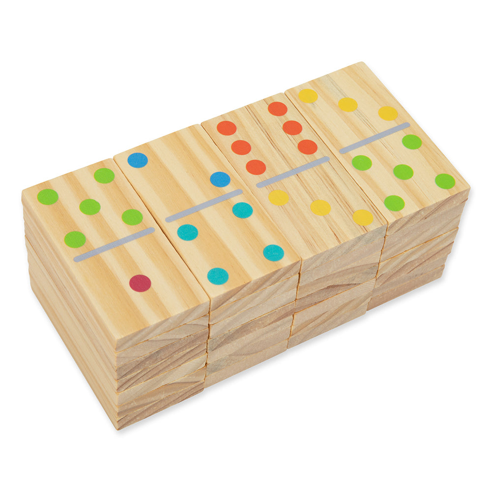 29pc Tooky Toy Kids Wooden Domino Outdoor Lawn Game 3y+