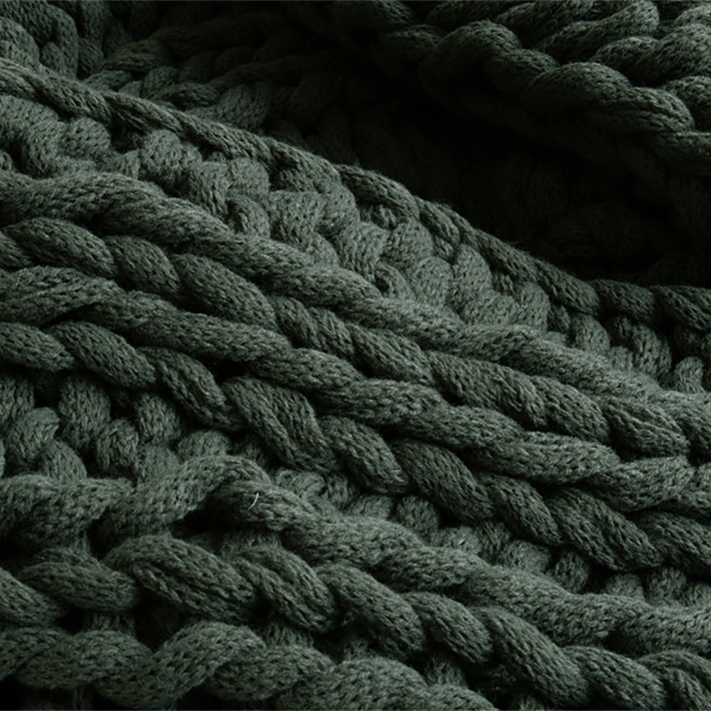 Ardor Boudoir Jemma Chunky Acrylic Throw Olive 120x150cm