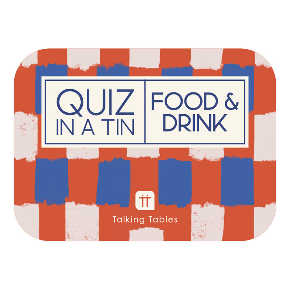 Talking Tables Fun Compact/Culinary Trivia Quiz In Tin Family Game Combo Set