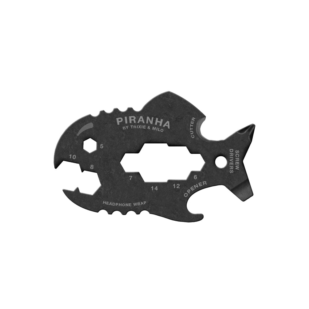 2PK Trixie & Milo S/Steel Piranha 12-in-1 Multi-Tool Portable Hand Tool - Black
