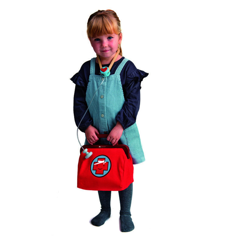 Tender Leaf Toys 24.5cm Doctor's Bag & Accessory Wood Toy Set Kids 3y+