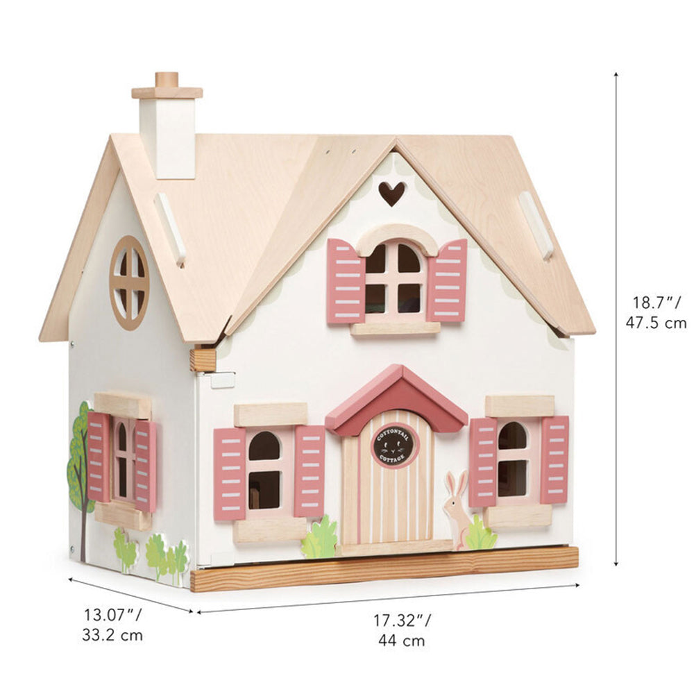 Tender Leaf Toys 44cm Cottontail Cottage Doll House Wooden Toy Set Kids 3y+