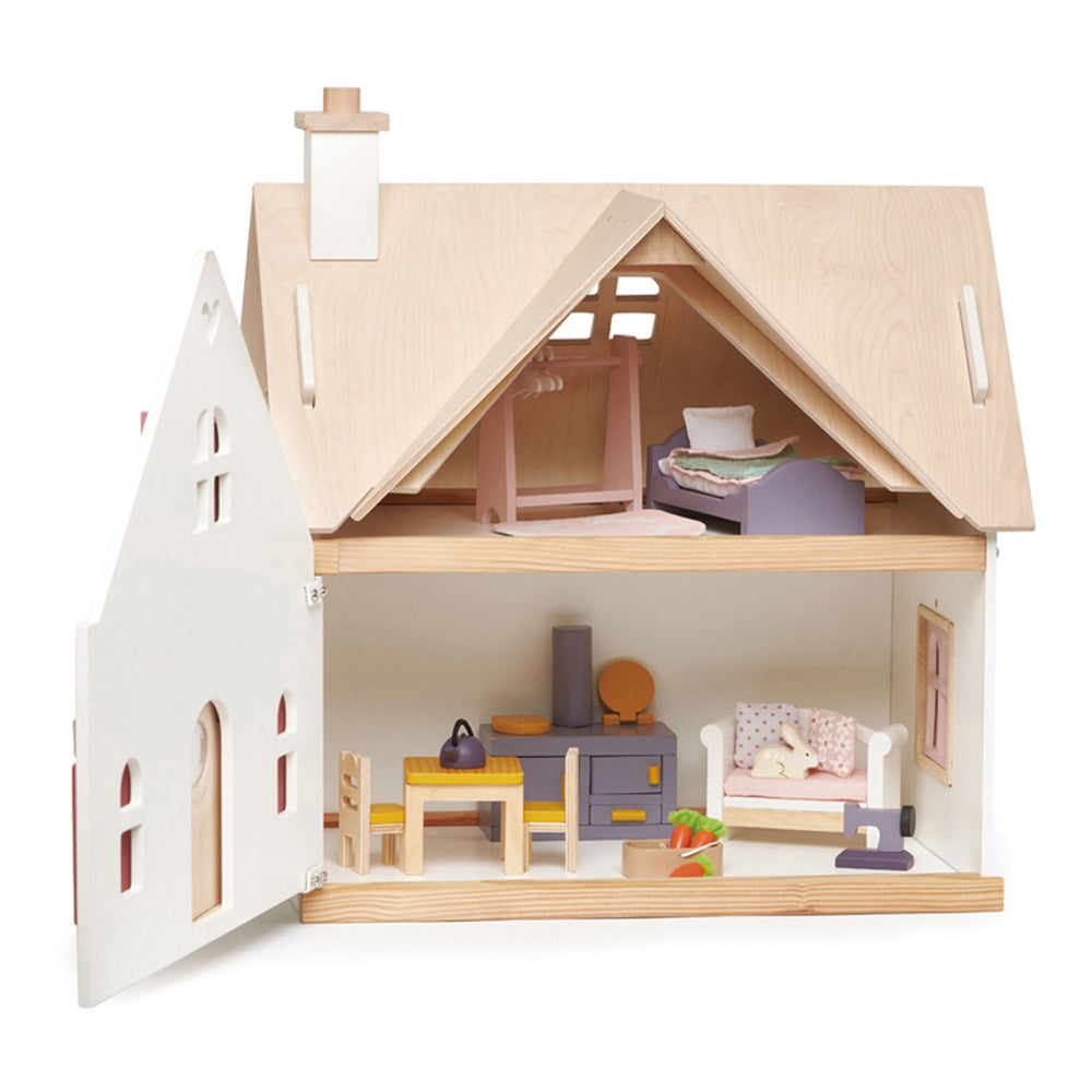 Tender Leaf Toys 44cm Cottontail Cottage Doll House Wooden Toy Set Kids 3y+