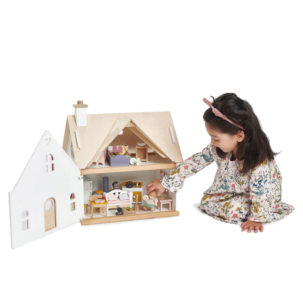 Tender Leaf Toys 44cm Cottontail Cottage Doll House Wooden Toy Set Kids 3y+