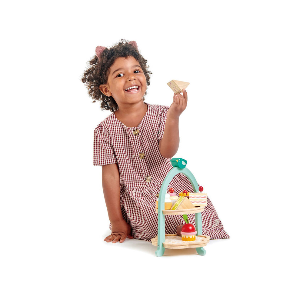 Tender Leaf Toys Birdie Afternoon Tea Stand Wooden Toy 3y+