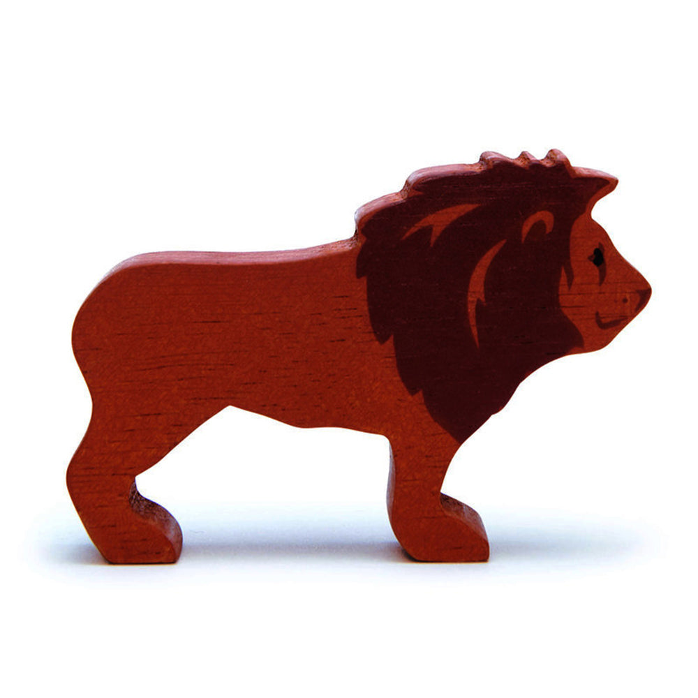 8pc Tender Leaf Toys 38cm Safari Animal Wooden Toy Set w/ Shelf Kids 3y+