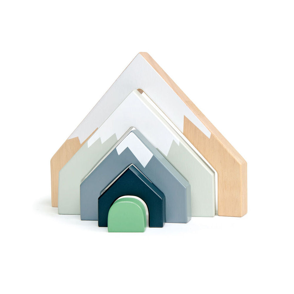 10pc Tender Leaf Toys Mountain Pass Stack Wooden Toy 2y+