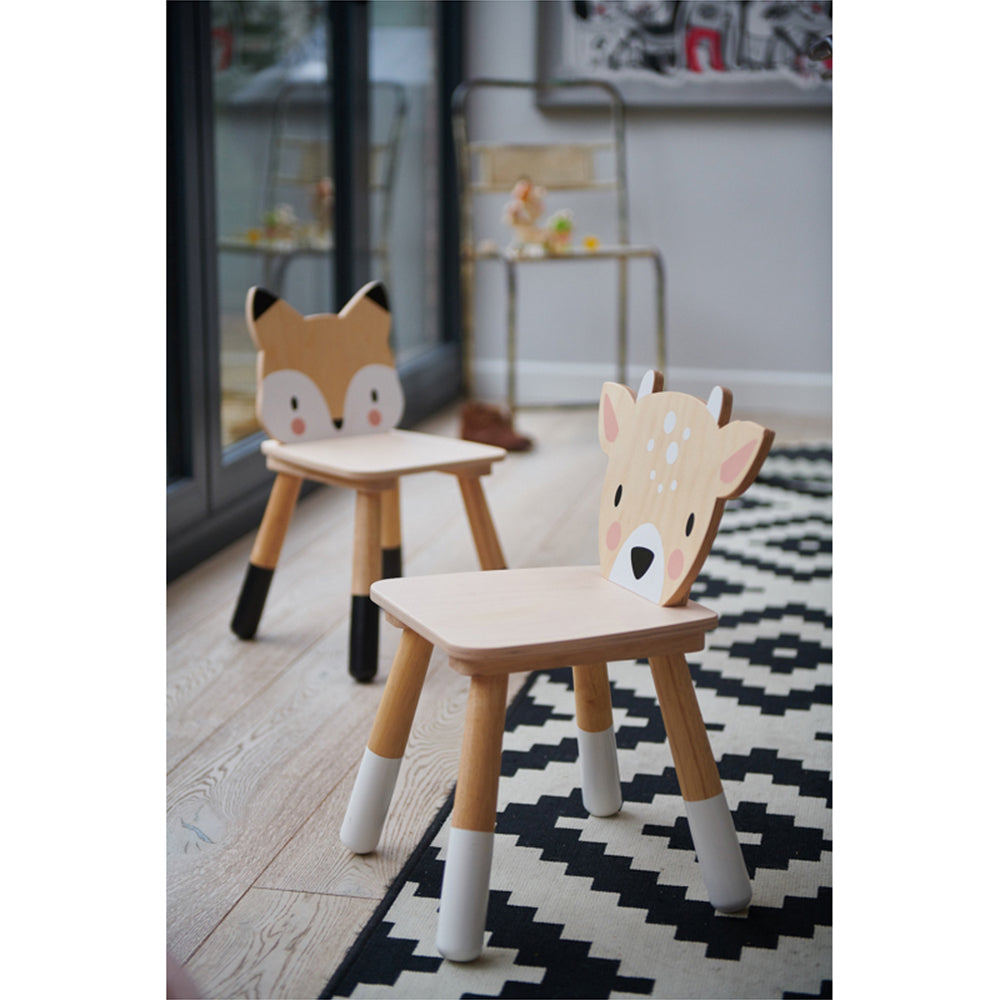 Tender Leaf Toys 48cm Forest Deer Wooden Kids Chair 3y+