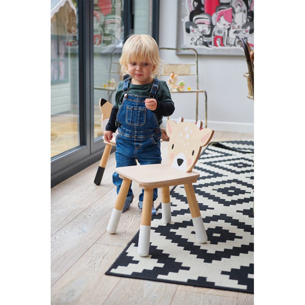 Tender Leaf Toys 48cm Forest Deer Wooden Kids Chair 3y+