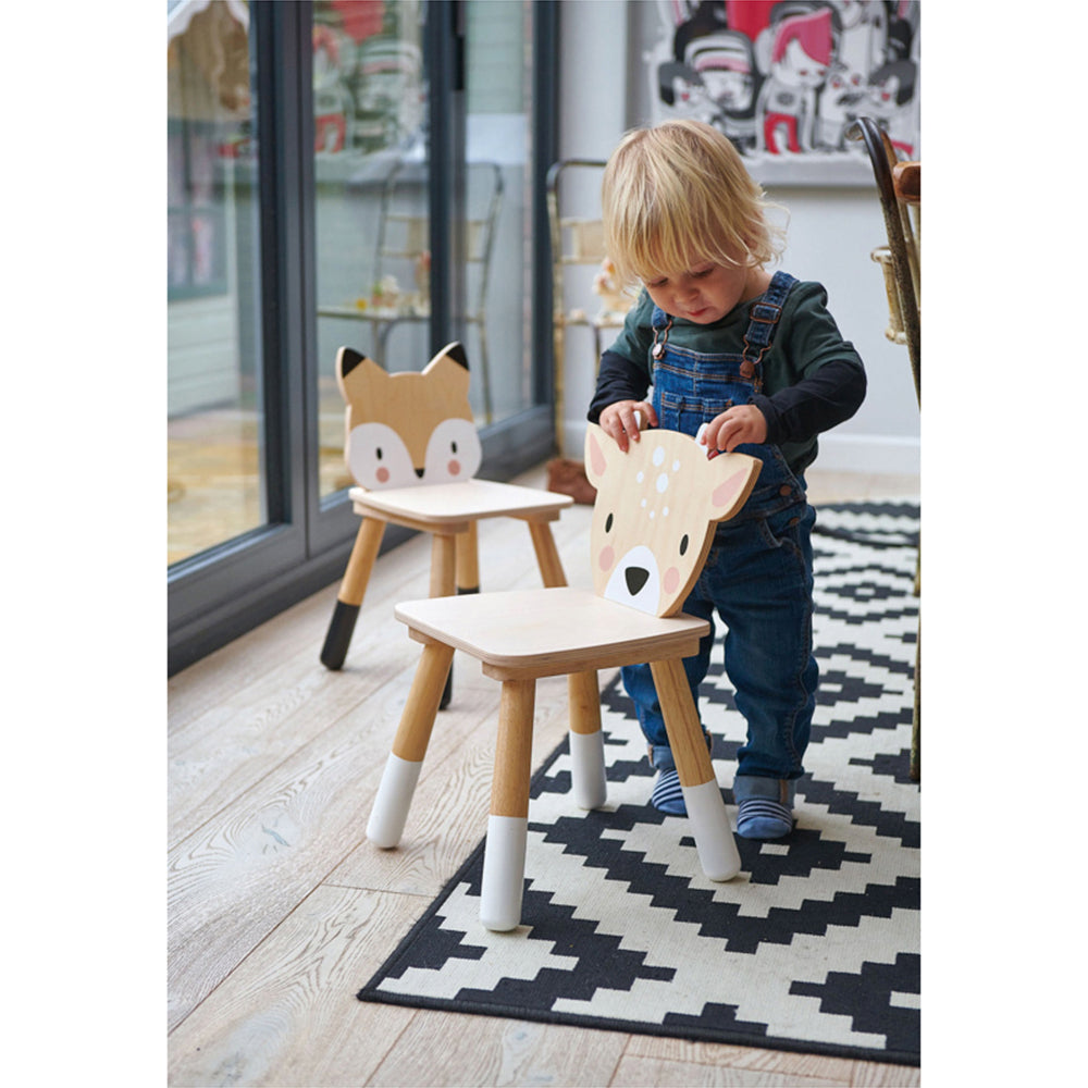 Tender Leaf Toys 48cm Forest Deer Wooden Kids Chair 3y+