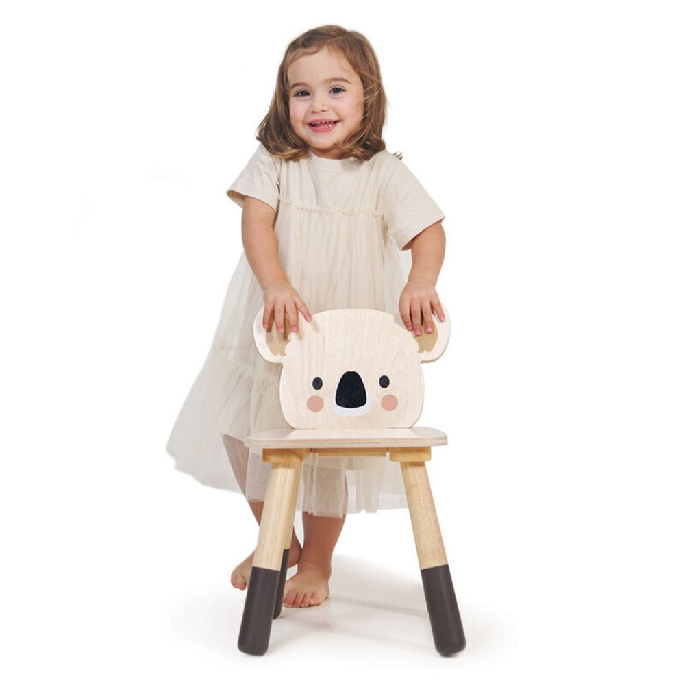 Tender Leaf Toys 47cm Forest Koala Wooden Kids Chair 3y+