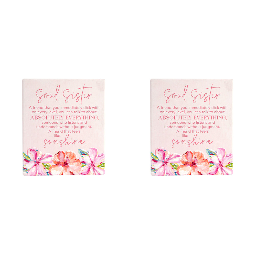 2PK Splosh Talulah Soul Sister Verse Hanging/Standing Home Decor 14cm