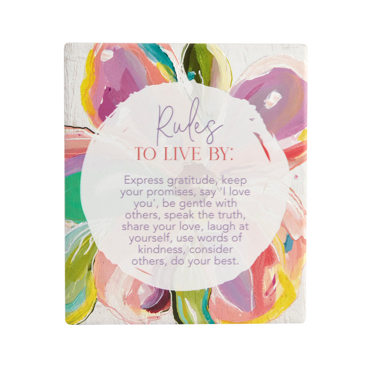 2PK Splosh Talulah Rules Verse Hanging/Standing Home Decor 14cm