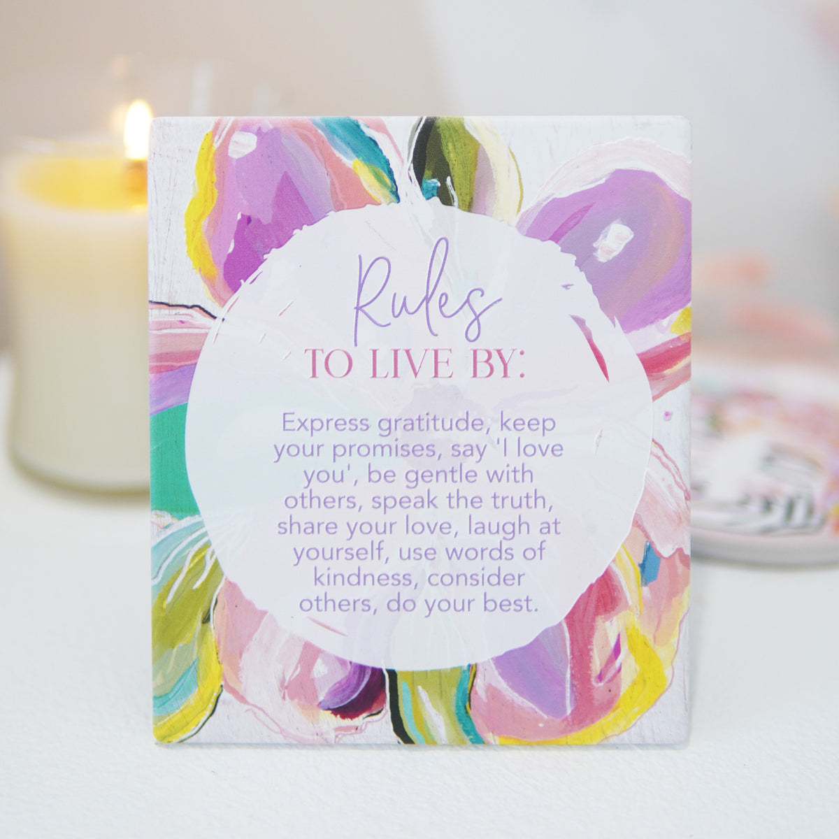 2PK Splosh Talulah Rules Verse Hanging/Standing Home Decor 14cm