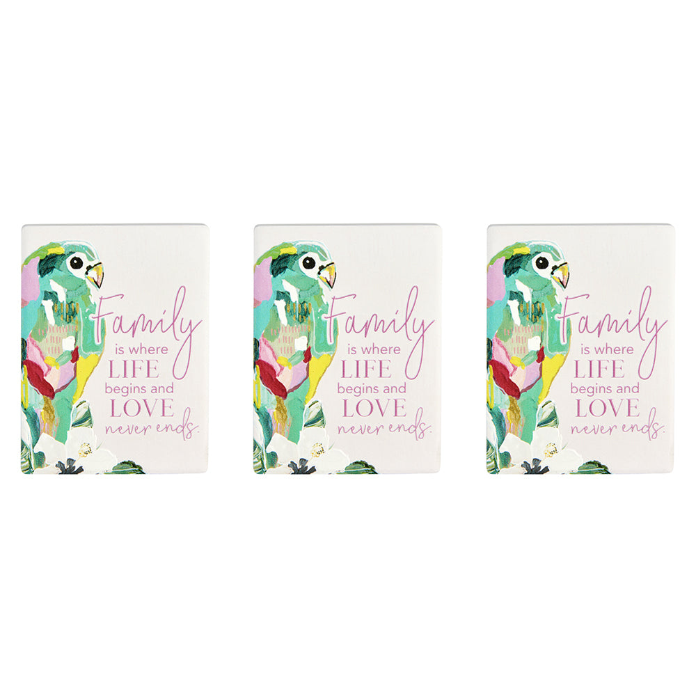 3PK Splosh Talulah Family Ceramic Magnet Fridge Decor Rectangle 8cm