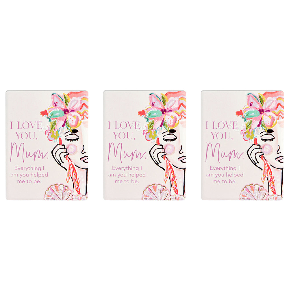 3PK Splosh Talulah Mum Ceramic Magnet Fridge Decor Rectangle 8cm