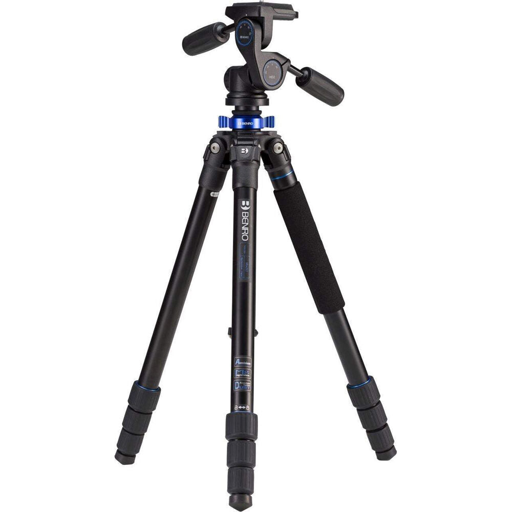 Benro Mach3 Series 2 Aluminium Tripod w/ Twist Lock HD2 Head 167cm
