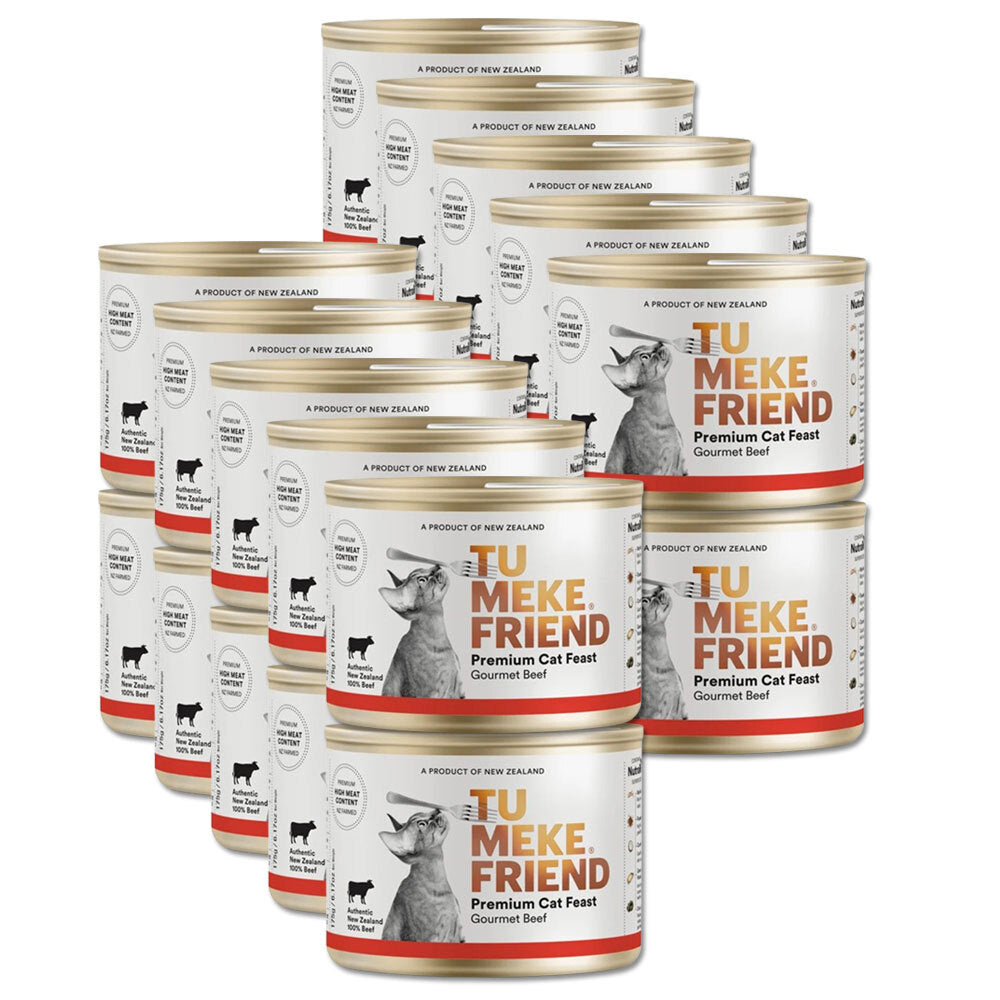 24PK Tu Meke Friend 175g Premium Cat Feast Gourmet Beef