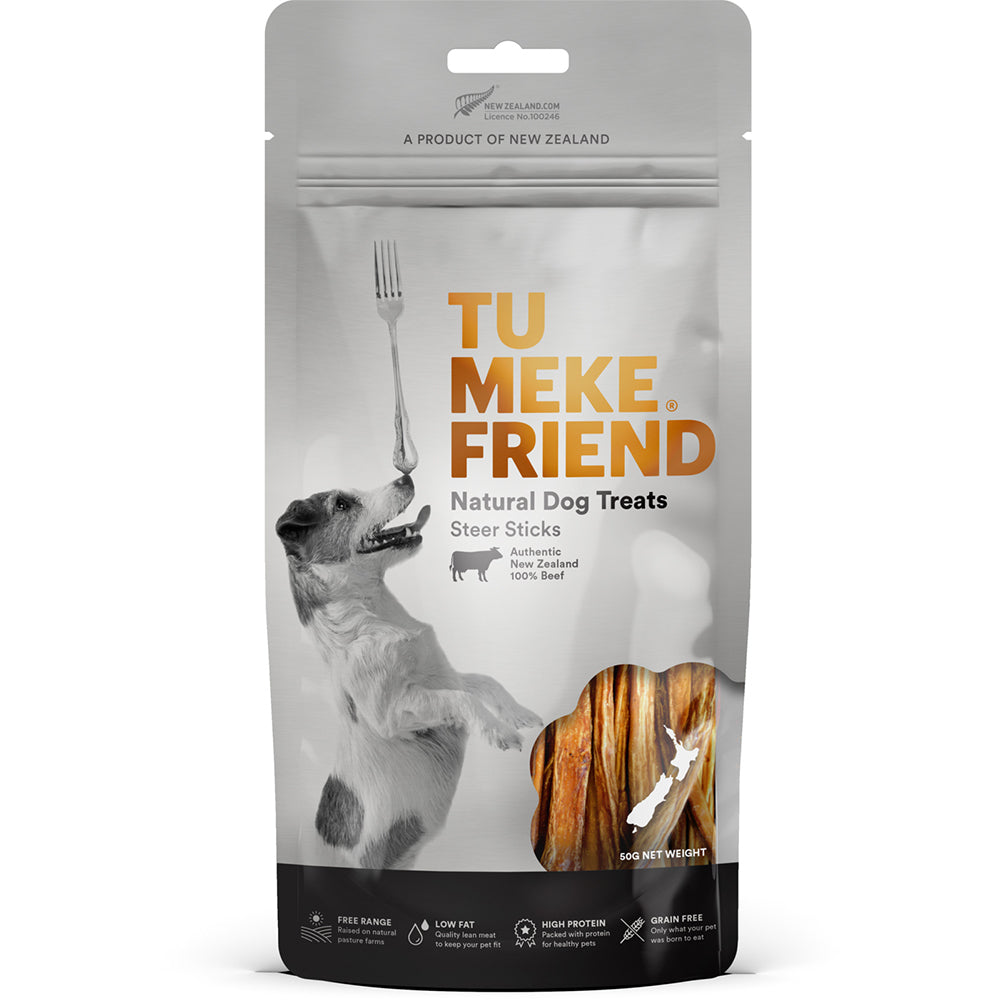 Tu Meke Friend 50g Air-Dried Natural Dog Treats Steer Sticks