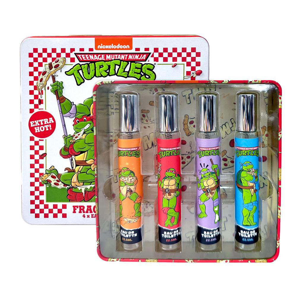 4pc TMNT Fragrance Set Tin Kids Perfume Eau De Toilettes 22.5ml 6y+