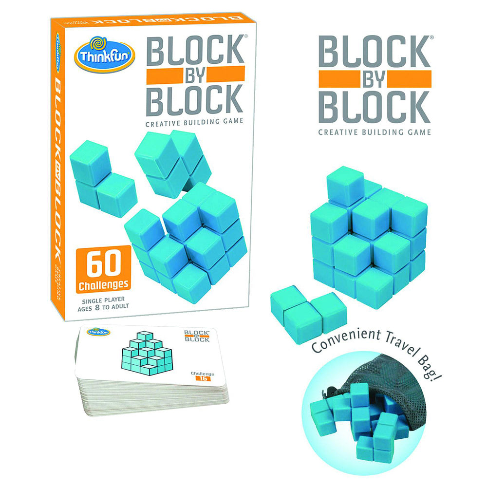 ThinkFun Block By Block Logic and Problem Solving Puzzle Cube Game 8y+