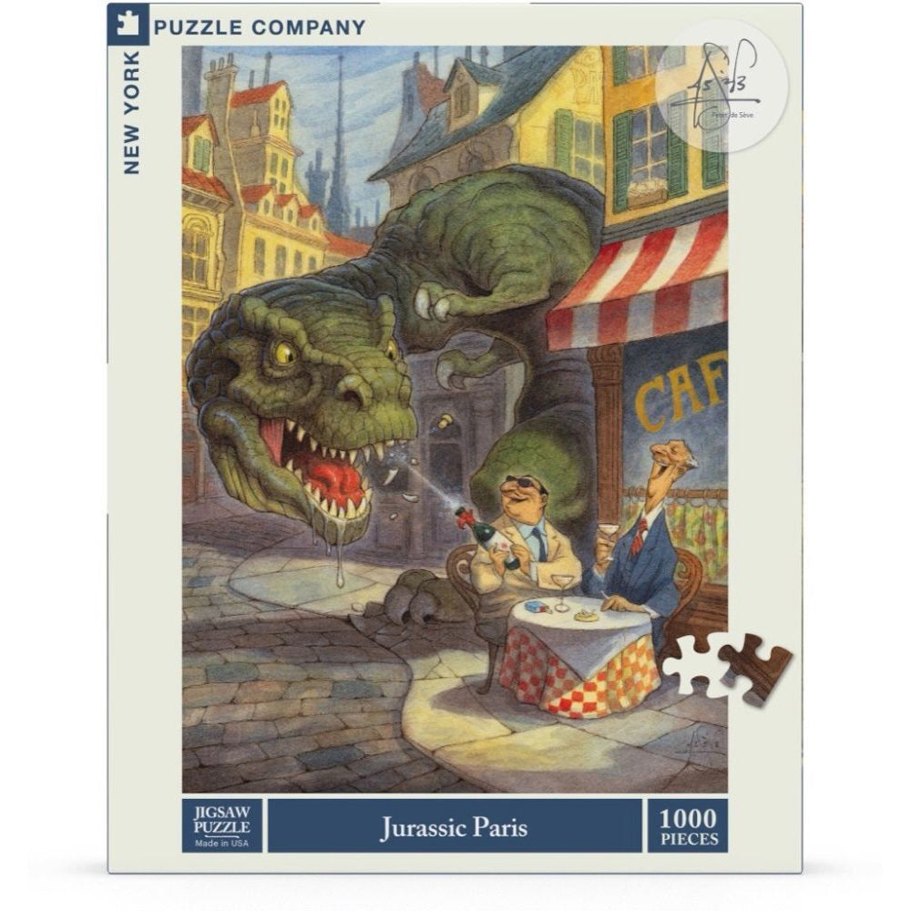 1000pc New York Puzzle Co Peter de Sève 67.5cm Puzzle Jurassic Paris 10+