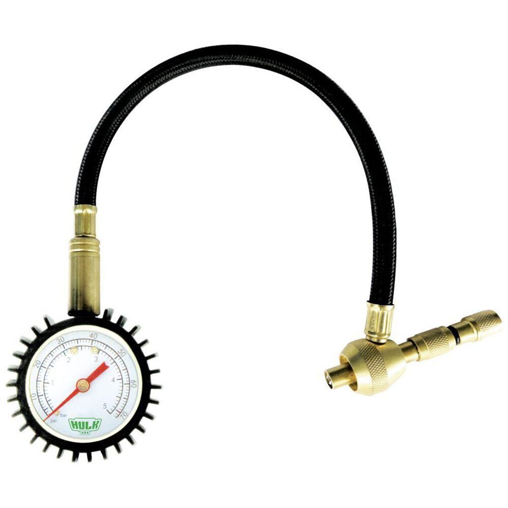 Hulk Brass Large Gauage Tyre Deflator w/ Protective Bag Black
